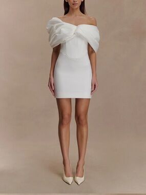 otillie rose halter mini dress white Meshki | Dresses | Meshki Lace